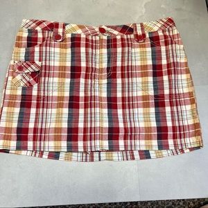 Red plaid Skort